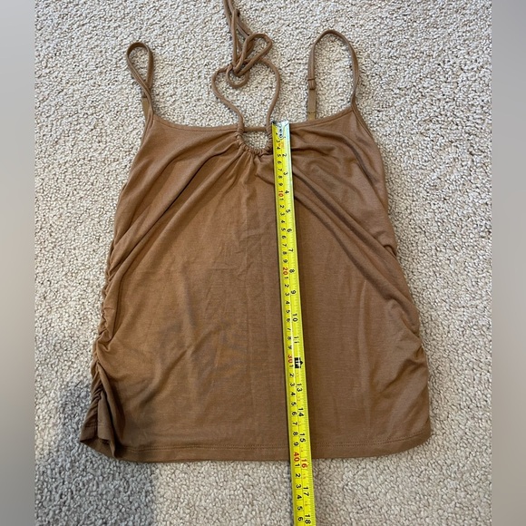 OLD NAVY Fitted Sleeveless Tie-Front Brown Tank Top - Picture 7 of 8